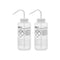 EISCO 2PK Chemical Wash Bottle, 1000ml Wide Mouth, Self Venting, Low Density Polyethylene for Labs