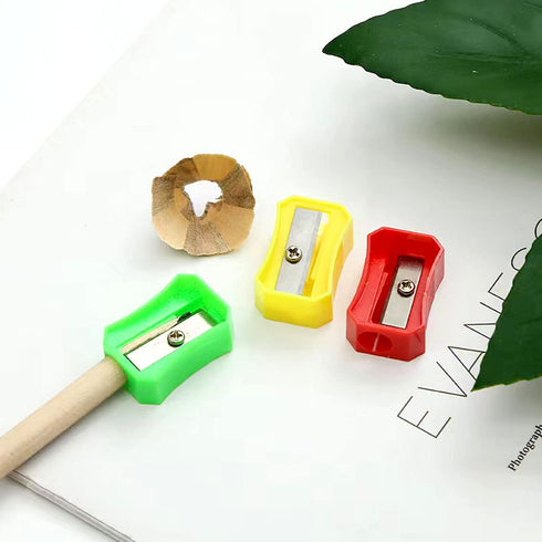 Buspoll 10 Stick HB Pencils, Unpainted Natural Wood Grain, Triangular for Kids Stationery
