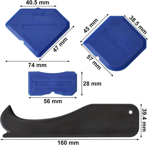 4 Pieces Silicone Caulking Tools Set Sealant Finishing Tool Grout Scraper for Silicone Sealant Grout Finishing Sealing