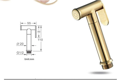 IIUUAYUVI Set ToiletSprayer Golden Circle HandheldSprayer -Premium Pressure-Free Spray Gun Blackwater Shattaf Baby