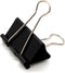 Large Black Binder Clips 1.6-Inch (24 Pack) - Big Paper Clamps for Office Supplies, 1.6-Inch/41mm Width, 0.7-Inch/18mm