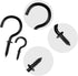 Yeetandoo 50 1IN (50, 1IN) PCS Screw in Cup HooksMounted on Wall CeilingBlack Zinc Plated Metal Hooks for Hanging