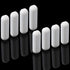 Weewooday 8 Pieces PTFE Magnetic Mixer Stirrer Bar, White Stainless Steel Laboratory Mixing Plate Magnet Stick