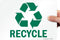 SmartSign Recycle Label with Symbol, 7 x 10 inch, Green and White, 3 mil Laminated Adhesive Polyester