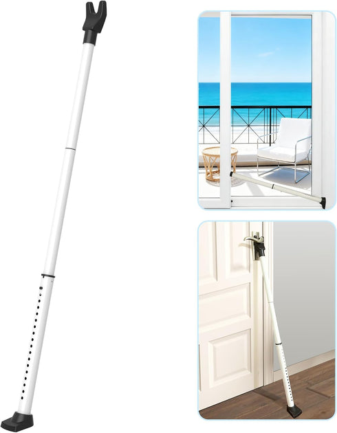 Upgraded Door Security Bar & Sliding Door Lock Bar,Door Stoppers,Adjustable Heavy Duty