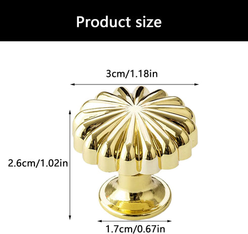 COOLHOOD Furniture Decorative Handle Modern Zincs Alloy Dressers Knob Pumpkin Pattern Bedside Cabinet Pull Easy