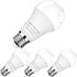 KMDCSB 4-Pack Bulbs, 75W 5000K 1,100LM, E26 A19 10W Bulbs, Dusk to Dawn LED Light Equivalent, Daylight Automatic On/Off