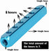 Beduan 1/4" 6 Way Aluminum Air Hose Inline Manifold Block Splitter, 9 Port Pneumatic Air Compressor Fitting