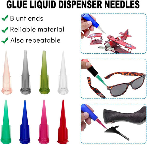 Utoolmart Industrial Blunt Tip Tapered Dispensing Fill Needle, 25ga Red, 120pcs