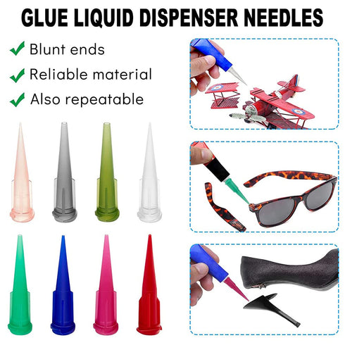 Industrial Blunt Plastic Tapered Tip Dispensing Fill Needle 18Ga Green, 100PCS