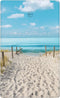 Blue Ocean White Sand Beach Outlet Covers, 1 Gang No Device Blank Wall Plate, Standard Size Light Switch Cover
