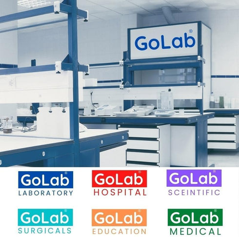 GOLAB 76x26mm 2 Laboratory Microscope Slide Combo Kit Glass Slides, Types Cover Glass, PP Dropper & Cotton Stick