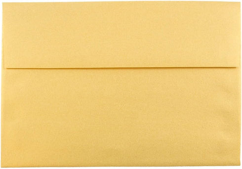 JAM PAPER A8 Metallic Invitation Envelopes, Gold Stardream, 5 1/2 x 8 1/8, 25/Pack