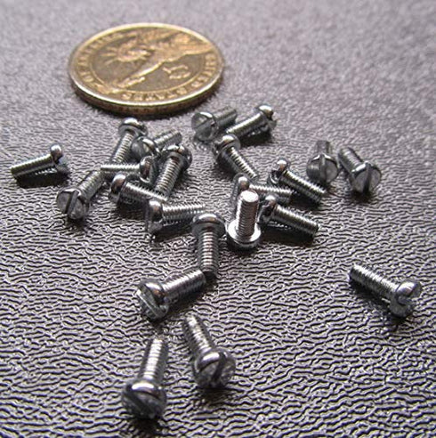 K-mac M2.5 .45 mm 6 mm 300 Zinc Plated Steel Cheese Head Slotted Machine Screws, Fully Threaded, x Thread Size x