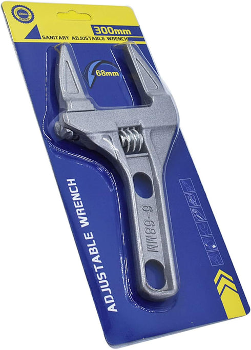 findmall Adjustable Wrench 6-68mm, 8-Inch Short Shank Lightweight Aluminum Alloy Repair Tool for Bathroom Washbasin