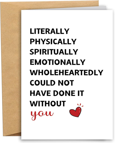 RYYike Poem Thank You Card for Men Women, Heartfelt Appreciation Card for Teacher