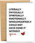 RYYike Poem Thank You Card for Men Women, Heartfelt Appreciation Card for Teacher