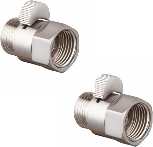 XVL Shower Head Shut-Off Valve, Solid Brass 2 Pieces, Brushed PT02C