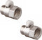 XVL Shower Head Shut-Off Valve, Solid Brass 2 Pieces, Brushed PT02C