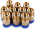 Eowpower 10 Pcs PC4-M10 Pneumatic Air Straight Quick Fitting 4mm thread M10 One touch hose Connector by Eowpower
