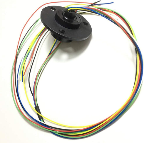 Taidacent Hollow Slip Ring Signal Power Collector Ring, 2/4/6/12 Road Conductive Electric Motor Connector