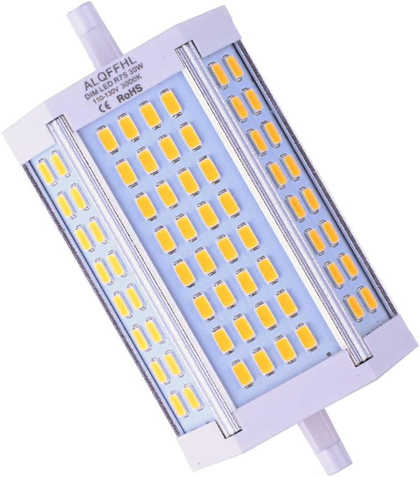 R7S 118mm LED Bulb 30W, J Type Double Ended Flood Light, 200W 300W Halogen T3 Replacement, 120V 3000 Lumen