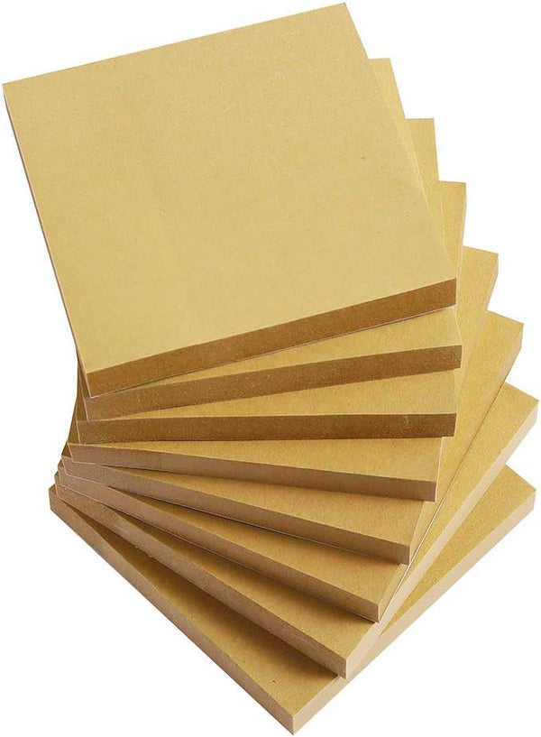 Vanpad Sticky Notes, 3x3 Inches, Kraft Paper Self-Stick Pads, 8 Pads/Pack, Easy to Post for Home Office Notebook