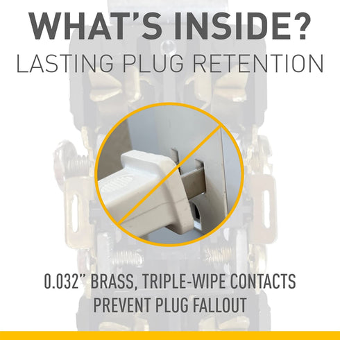Pass & Seymour CR20LACC12 20 Commercial (1 Count) Legrand Amp Specification Grade Duplex Receptacle Outlet, Side Wire