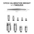 Calibration Weights 210g,9 PCS High Precision Scale Calibration Weight Kit,1g 2g 5g 10g 20g 50g 100g Calibration Weight with Stainless Tweezers for Digital Scale Gram, Mg Scale, Lab Scale