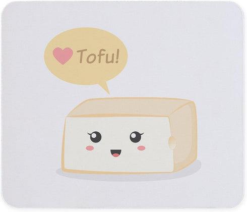 CafePress Kawaii Tofu Asking People to Love Tofu Mousepad Non-Slip Rubber Gaming Mousepad