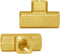 Joywayus Brass Pipe Fitting Barstock Tee, 3 Way 1/4" NPT Female Hose Fitting, Pack of 2