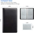 Sooez Leather Professional Business Card Book Holder - 240 Capacity Credit Card Organizer for Men and Women, Black