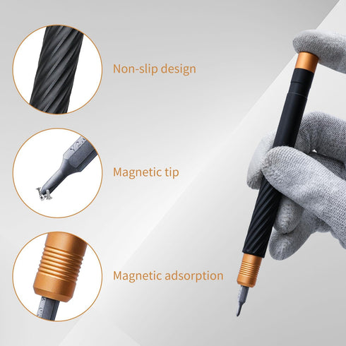HengTianMei Precision Screwdriver Set 12 in 1 Small Magnetic Screwdriver Set, Professional Electronics Repair Tool Kit for Xbox, Computer, Phone, Macbook, Laptop, Game Console, Watch, Eyeglass, PC by HengTianMei