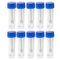 10Pcs Plastic Specimen Cups, 25-30ml Stool Container Sample, Urine Cup with Lid and Spoon for Laboratory
