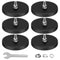 DIYMAG Magnet 6PCS 1/4inch Screw Hole Strong Rubber Coated Magnets Magnetic License