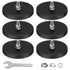 DIYMAG Magnet 6PCS 1/4inch Screw Hole Strong Rubber Coated Magnets Magnetic License