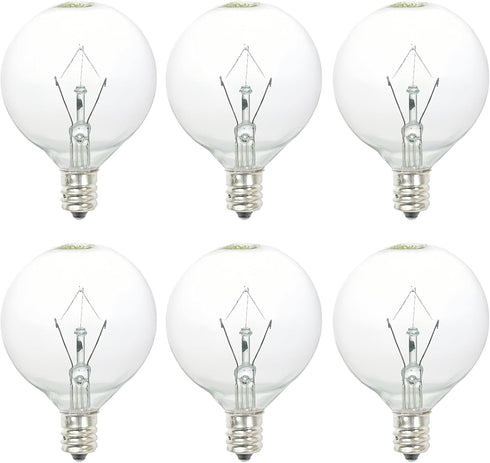 Snnalosses 40W Light Bulbs,Wax Warmer Bulbs,E12 Candelabra Base 120 Volt Round Light Bulbs