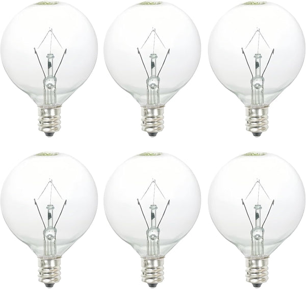 Snnalosses 40W Light Bulbs,Wax Warmer Bulbs,E12 Candelabra Base 120 Volt Round Light Bulbs