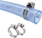 1/2"ID x 10FT High Pressure Clear Braided PVC Tubing, Heavy Duty UV Chemical Resistant Vinyl Hose