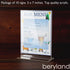 BERYLAND 5x7 10 Pack, Acrylic Sign Holder Paper Stand, Vertical Clear Frame, Double Sided Table Tent, Plexiglas