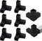 8 PCS 1''/25mm Plastic Square Tube Connector, 3-Way Side Outlet Elbow 90