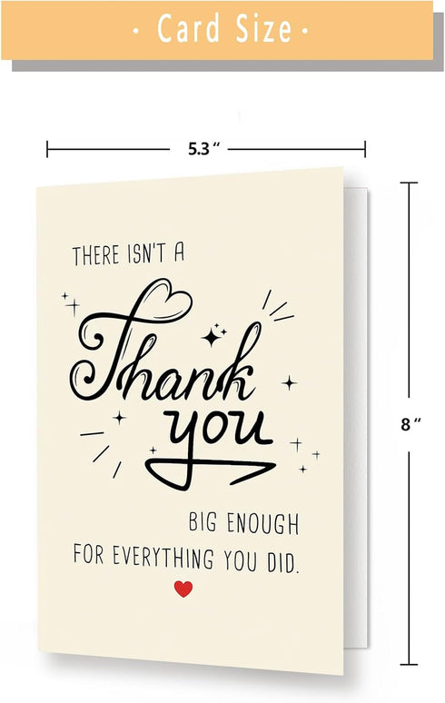 gerdiny Funny Thank You Gifts for Men Women, Simple Thank You Card for Teacher Boss Coworker, There Isnt A Thank You