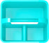 Storex Modern-Series Small Caddy, Multipurpose Classroom Organizer with Handle, Teal, 6-Pack (01061U06C)