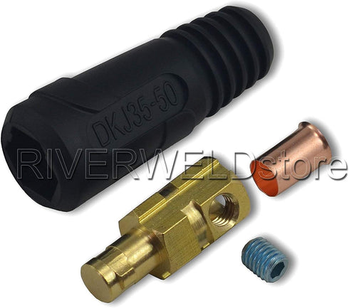 RIVERWELD TIG Welding Cable Panel Connector-plug DKJ35-50, 315Amp Dinse Quick Fitting 2pcs