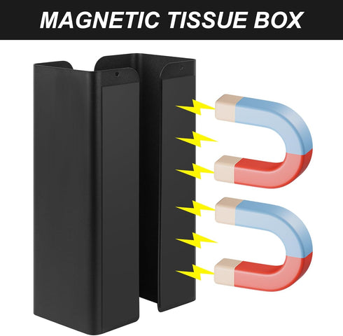 Magnetic Glove & Tissue Dispenser Holder - Adjustable Size Holds Boxes of Gloves, Towels, Wipes, Tissues - Mount onto a
