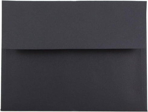 JAM PAPER A6 Premium Invitation Envelopes - 4 3/4 x 6 1/2 - 50/Pack - Smooth Black
