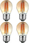 Qualilux G14 Small Dusk to Dawn Edison Light Bulbs Outdoor, Vintage Amber