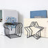 SUPVOX Iron Wire Bookend and Desk Organiser, Star Shaped Iron Art Book Rack, Black Metal Desktop Magazine Holder