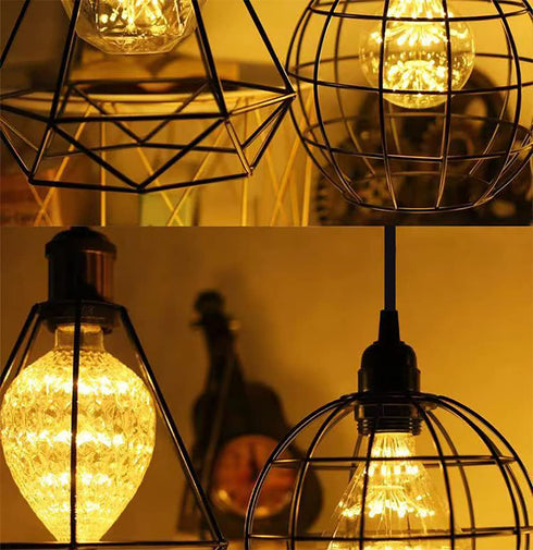 2-Pack 15 E26 E27 HESSION Feet Plug in Pendant Light, Black Extension Hanging Lantern Cord Cable with in-Line On/Off