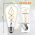Fishbone Filament LED Edison Bulbs, 60 Watt Equivalent ST64 E26, Dimmable Vintage Light Bulbs, 600 Lumen, 4000K Daylight